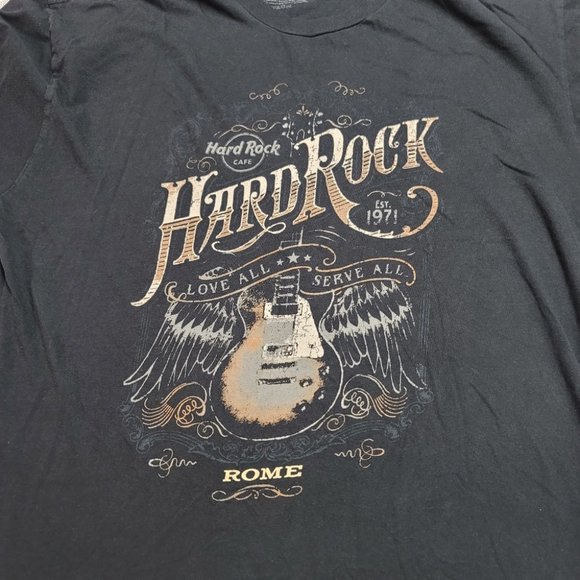 Hard Rock Cafe Rome Black Men's T-Shirt XL - Picture 3 of 5
